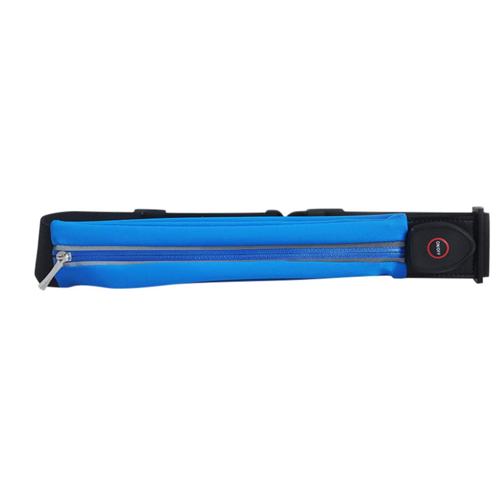 Waterproof Reflective LED Running Belt - Sport Waist Pack for Men & Women | Lightweight Fanny Pack for Jogging, Hiking & Travel | Durable Leather Dress Belt for Everyday Use