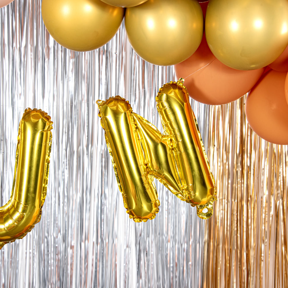 Balloonify Gold Mylar Letter N Balloon - 16 Inch Large Foil Alphabet Balloon for Birthday Party Decorations, Baby Showers & Graduation Celebrations - 1 Count Box