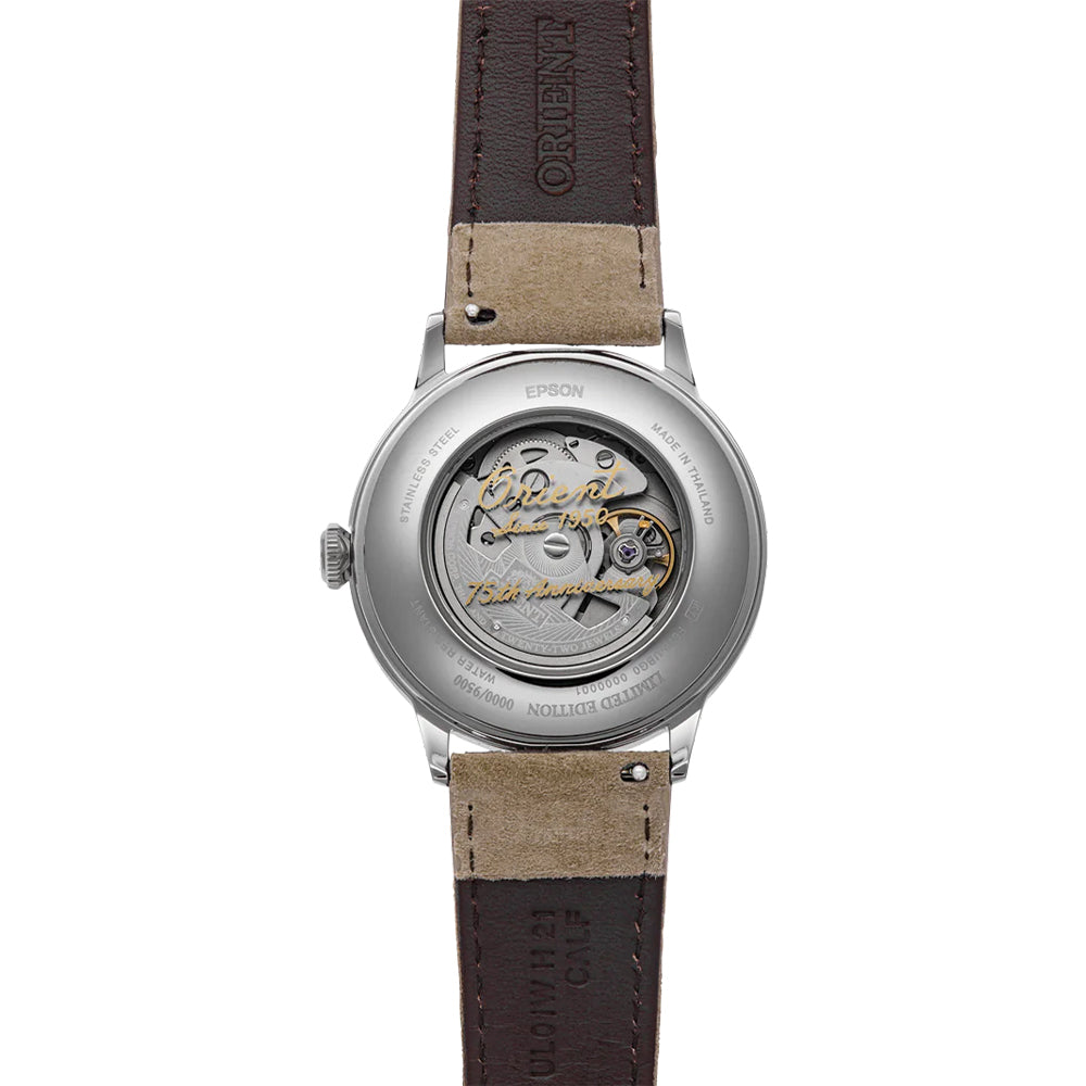 Limited Edition Bambino Version 2 40.5mm White Dial Leather Strap Watch - Perfect for Dress Occasions, Business Meetings & Formal Events