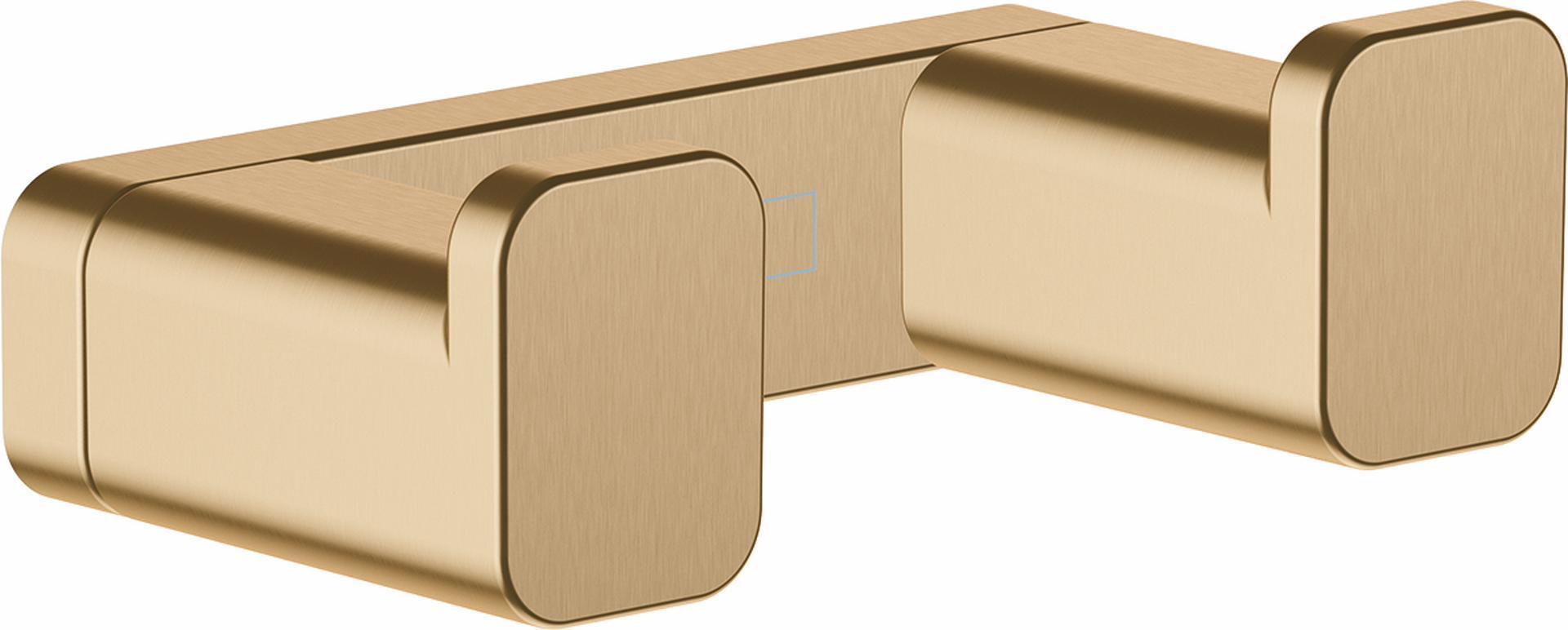 Hansgrohe AddStoris Dual Robe Hook in Brushed Bronze (41755140) - Perfect for Bathroom, Bedroom, and Spa Organization