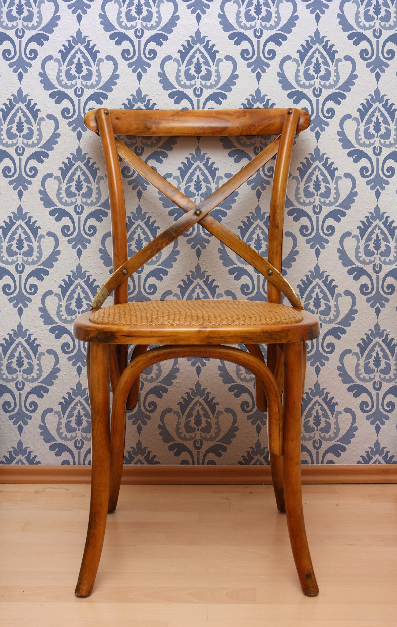 Anika Ikat Damask Furniture Stencil - DIY Home Decor, Wood Painting Template for Tables, Chairs, Cabinets - Perfect for Upcycling Projects & Custom Furniture Design