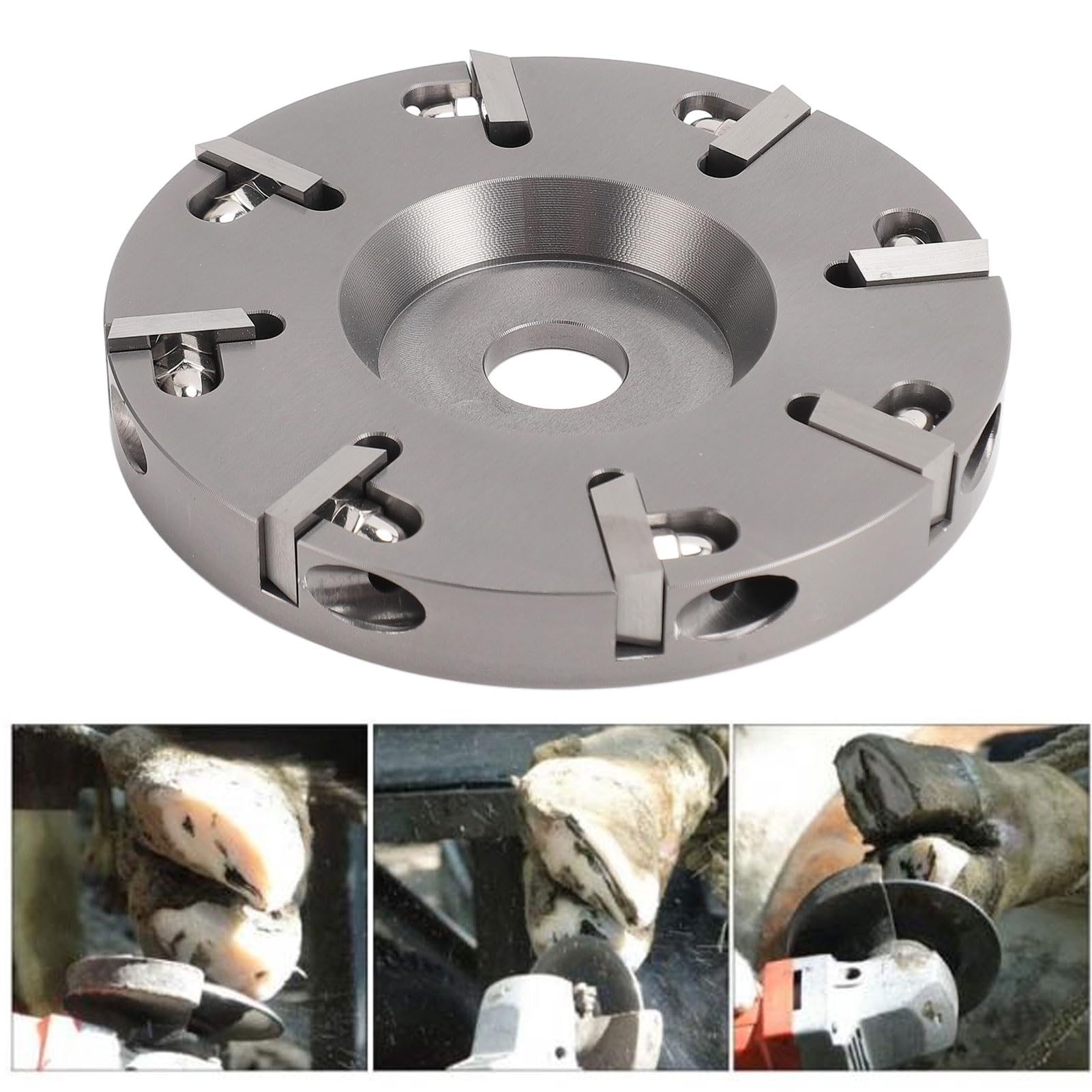 Professional 8-Tooth Steel Livestock Hoof Trimming Disc for Angle Grinder - Durable & Efficient Hoof Care Tool for Cattle, Goats & Horses
