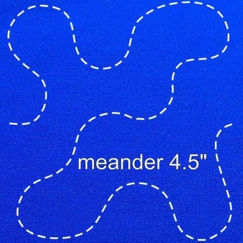 YEQIN Free Motion Quilting Template Rulers Series 5 - Quilting Frame for Domestic Sewing Machine (Meander Design) - Perfect for DIY Quilting Projects & Home Sewing Crafts