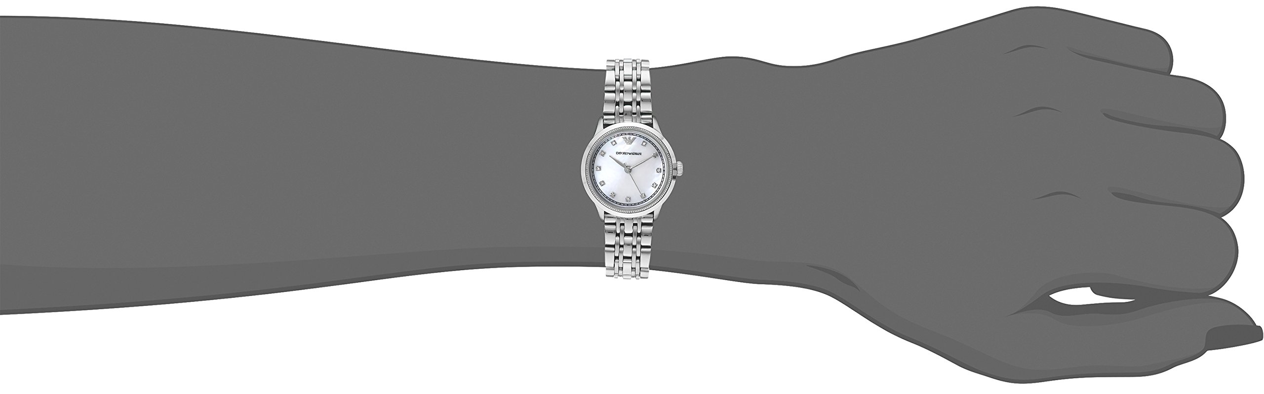Emporio Armani Women's Three-Hand Stainless Steel Dress Watch - Elegant & Waterproof for Business, Office & Special Occasions