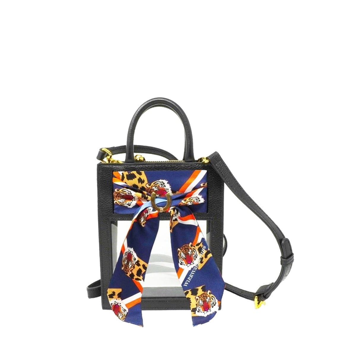 Hampton Road Mini Calista Clear Crossbody Bag with Twilly Scarf - Perfect for Concerts, Festivals, and Travel