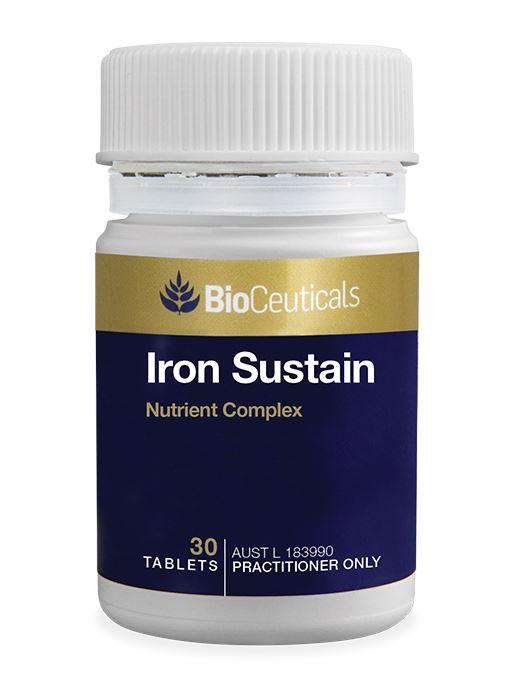 BioCeuticals Iron Sustain Supplement - High Absorption Iron Support for Energy & Vitality - Ideal for Anemia, Fatigue & Active Lifestyles