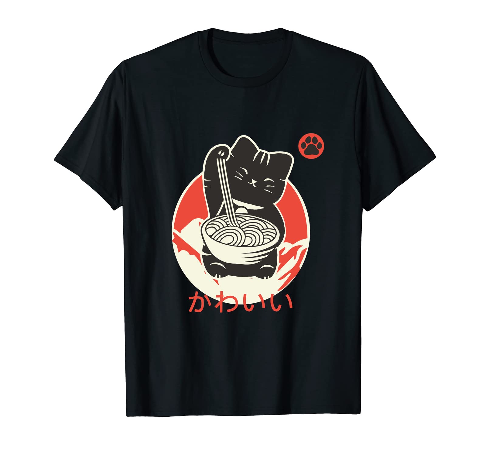 Kawaii Anime Cat Graphic Tee - Cute Funny Vintage T-Shirt for Men & Women - Short Sleeve Casual Top for Cosplay, Anime Conventions & Everyday Wear