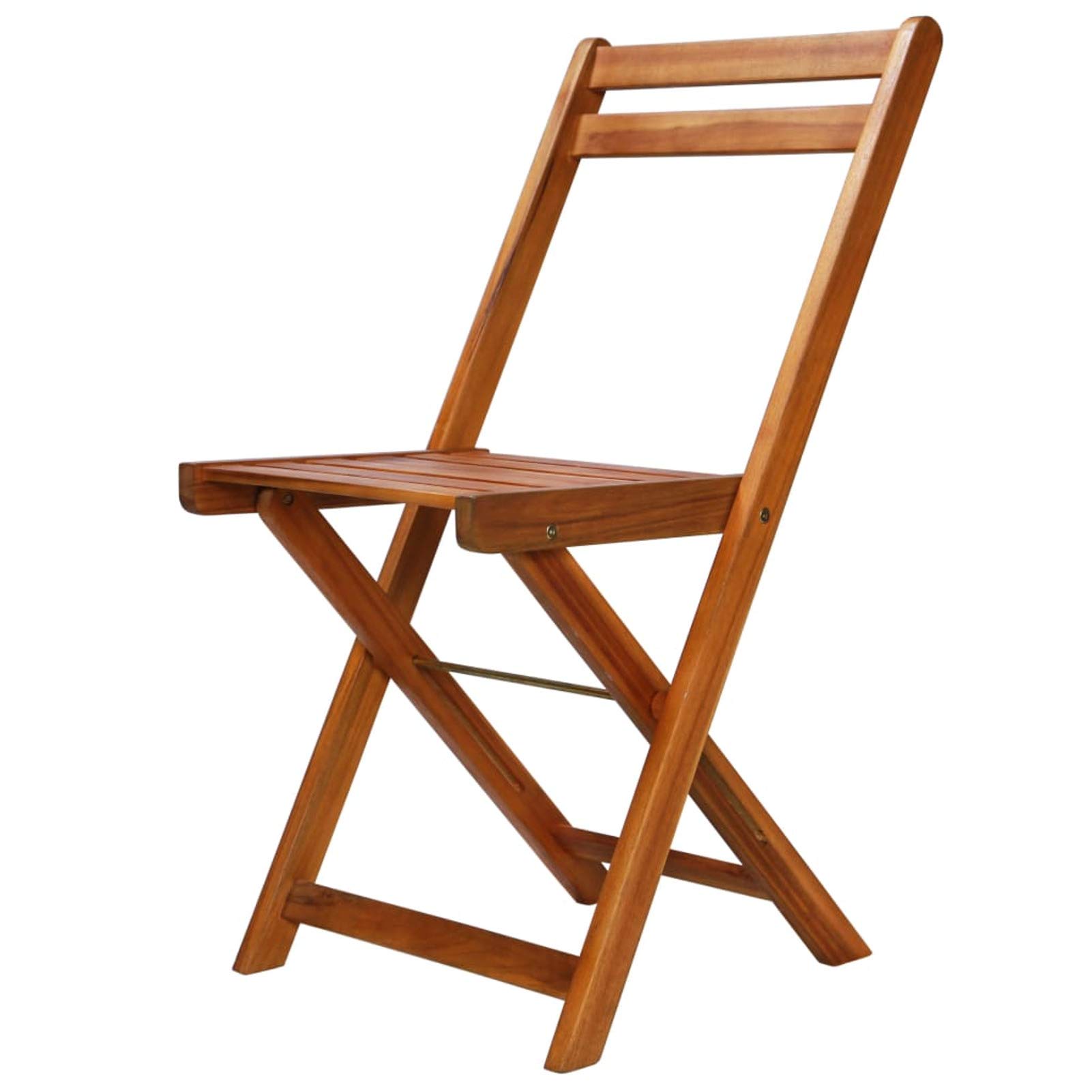Tidyard 2-Piece Acacia Wood Folding Dining Chairs - Patio, Garden, Poolside & Indoor Outdoor Furniture - 15.7 x 20 x 31.5 Inches (WxDxH) - Perfect for Backyard BBQs, Beach Houses & Small Space Living
