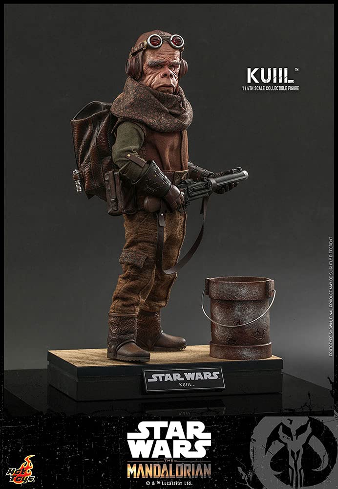 Hot Toys 1:6 Scale Kuiil Action Figure - The Mandalorian Collectible Toy for Adults, Star Wars Gift for Fans | Display, Collection, Cosplay Prop