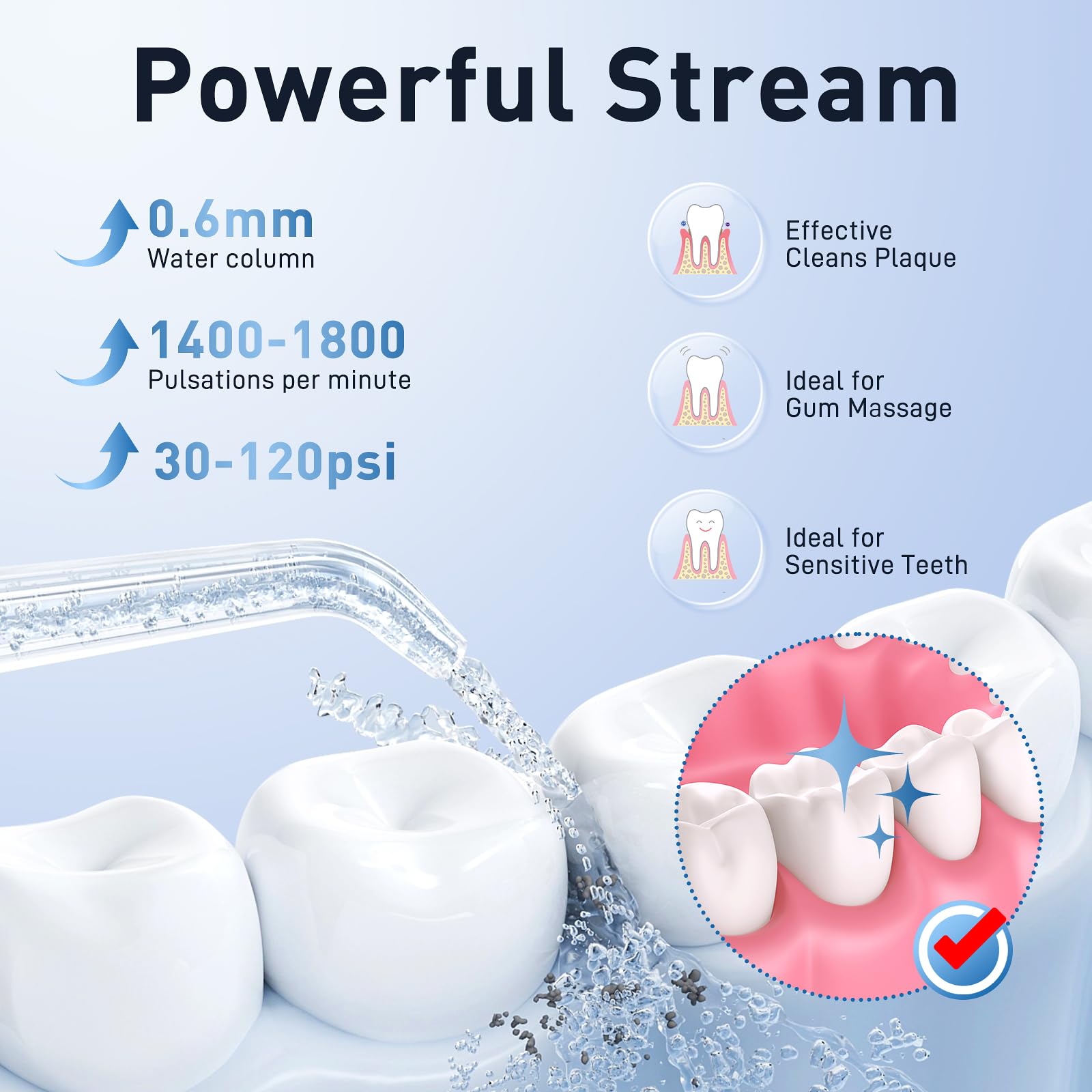Portable Water Dental Flosser with 4 Modes - 300ML Cordless Oral Irrigator for Teeth Cleaning, Rechargeable & IPX7 Waterproof - Perfect for Home Use and Travel Oral Care