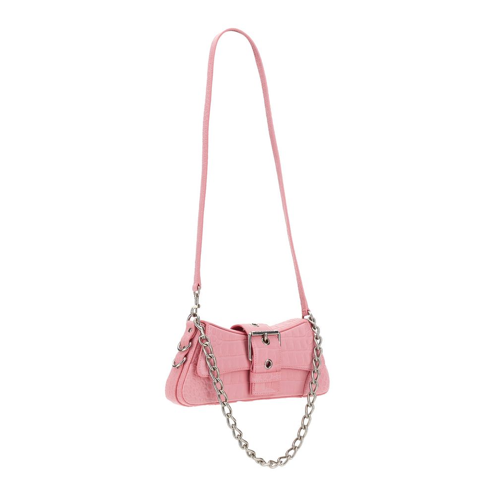 Balenciaga Soft Leather Flap Bag for Women - Pink Luxury Crossbody Purse | Perfect for Date Night, Parties & Everyday Use