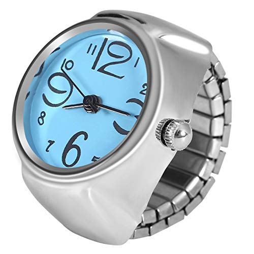 Stylish Round Ring Watch for Women & Men - Quartz Finger Ring Watch with Adjustable Band - Perfect for Parties, Weddings & Everyday Fashion Accessories