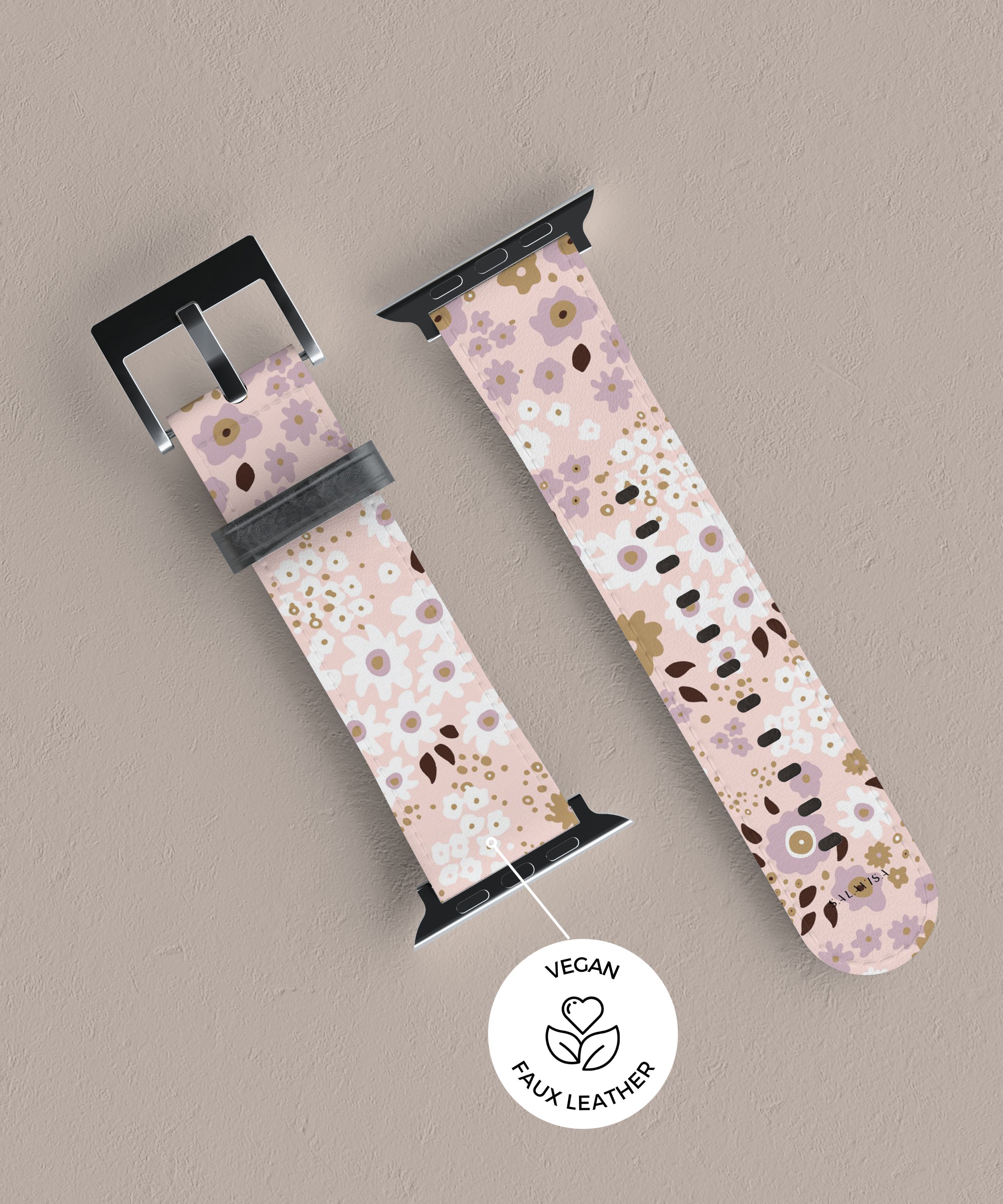 Pink Floral Apple Watch Band - Soft Silicone Strap for Women, Compatible with All Apple Watch Models - Perfect for Workouts, Running & Everyday Fashion