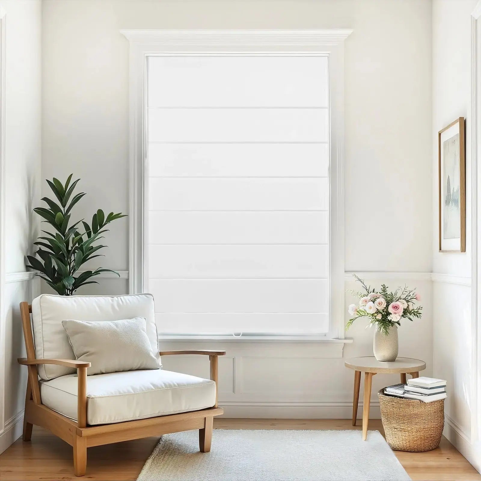 Alvin Motorized Waterproof Blackout Roller Shade - Smart Home Window Treatment for Bedroom, Living Room & Office - Noise Reduction & UV Protection