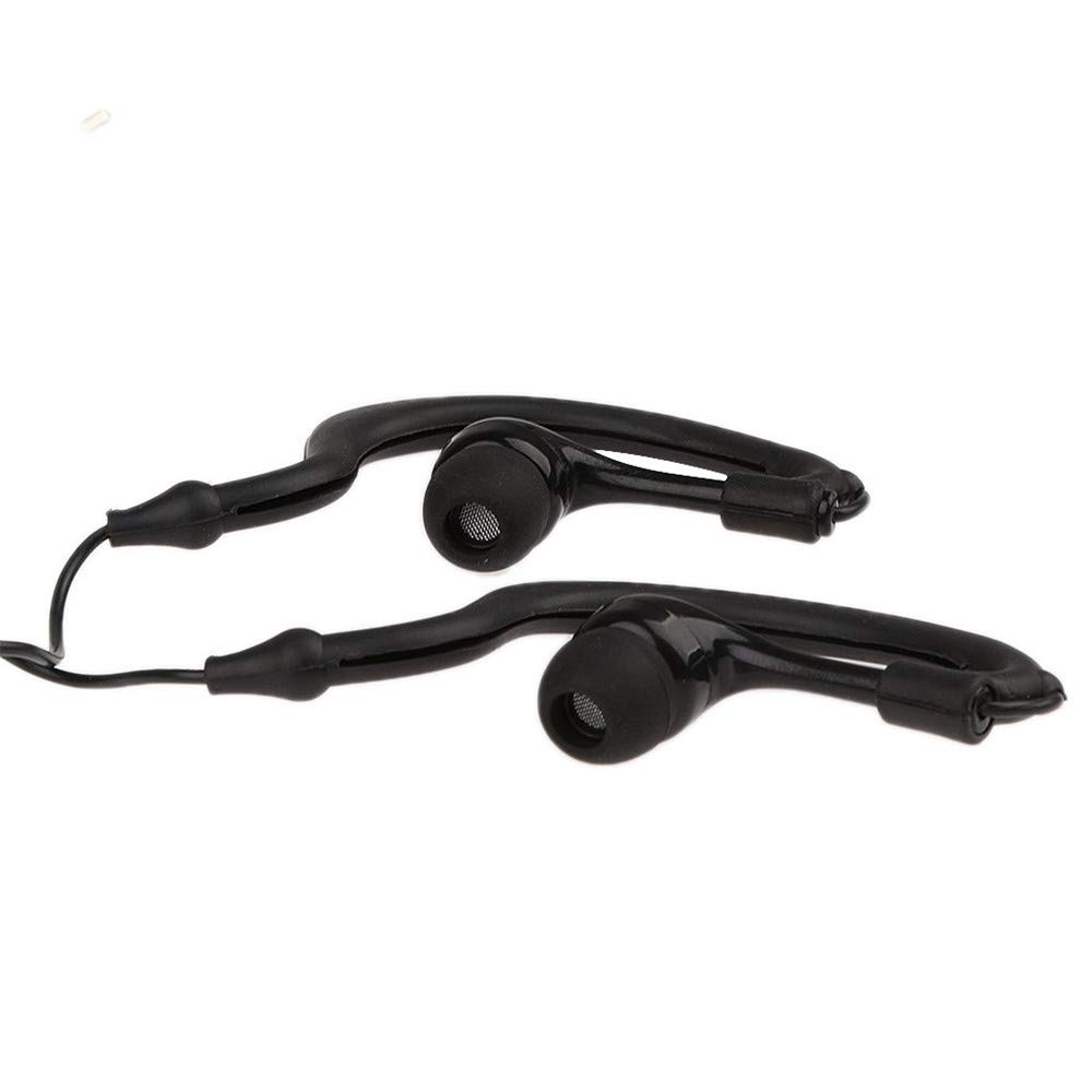 Waterproof Sports Wired Earbuds with 3.5mm Jack, Secure Hook Design for Swimming, Diving, Running & Workouts - Compatible with MP3/MP4 Players & Smartphones (Black) - Perfect for Gym, Swimming Pool & Outdoor Activities