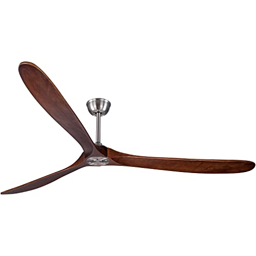 Metal Brushed Nickel-Dark Brown Blade