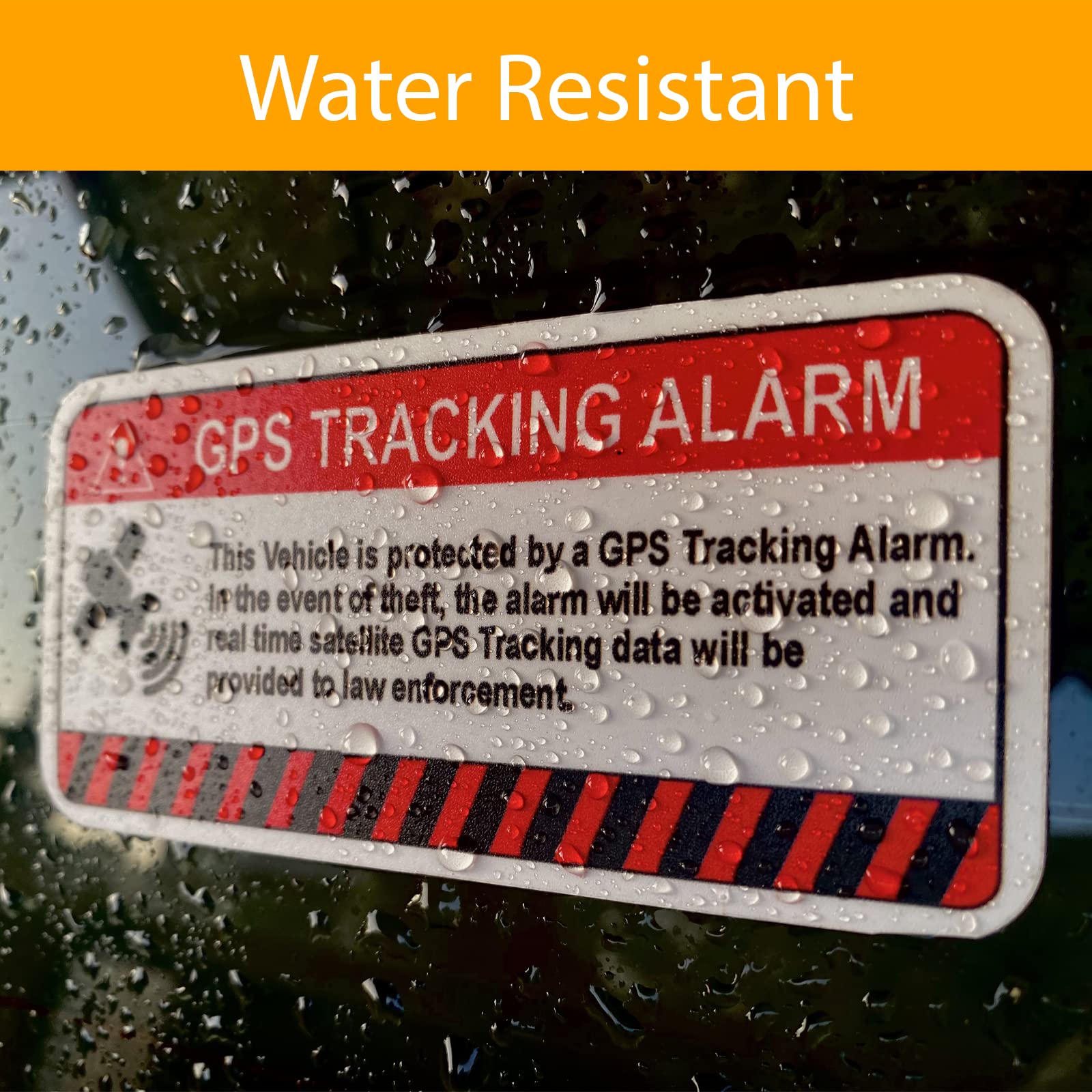 Premium GPS Tracking Sticker for Car, Bike, Motorcycle - Anti-Theft Warning Decal | 4