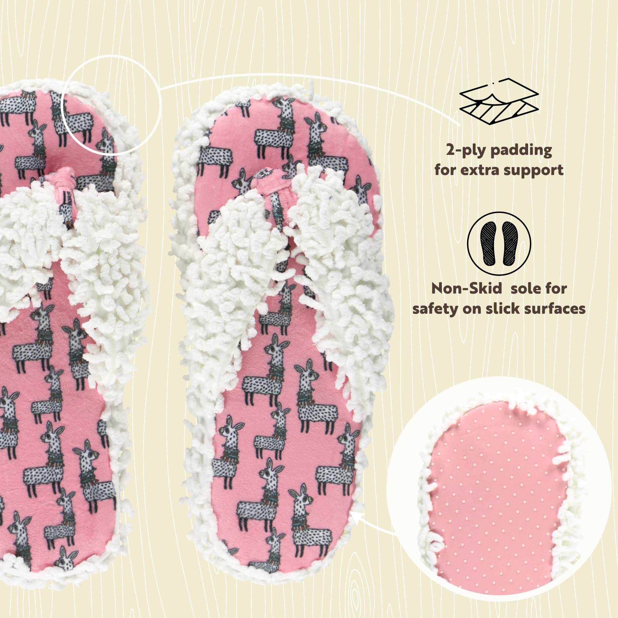 Cozy Women's & Girls' Fuzzy Spa Flip-Flop Slippers - Soft House Shoes for Relaxation at Home, Bathroom & Lounge