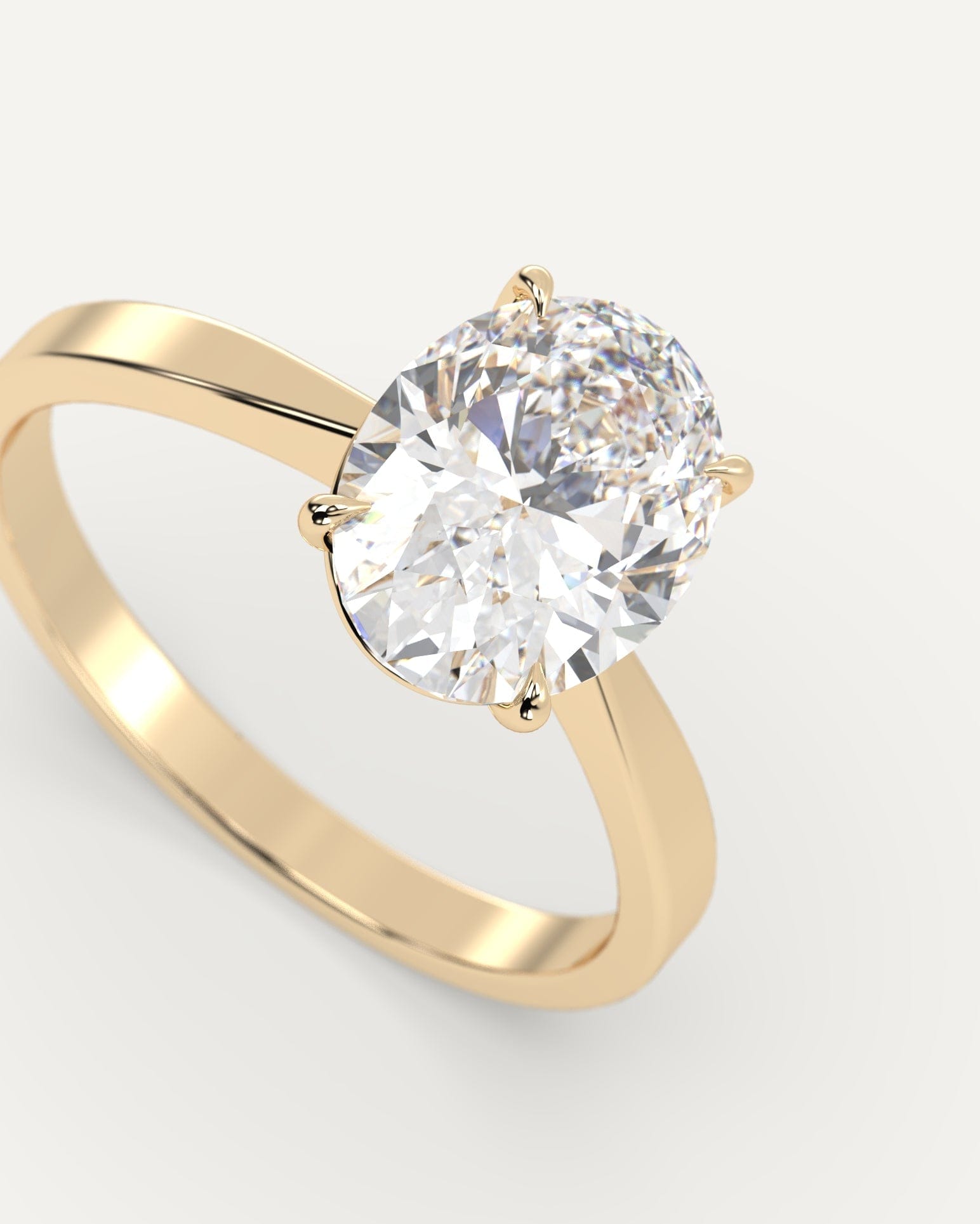 2 Carat Oval Cut Diamond Engagement Ring for Women - Elegant Solitaire Wedding Band, Perfect for Proposals, Anniversaries & Special Occasions