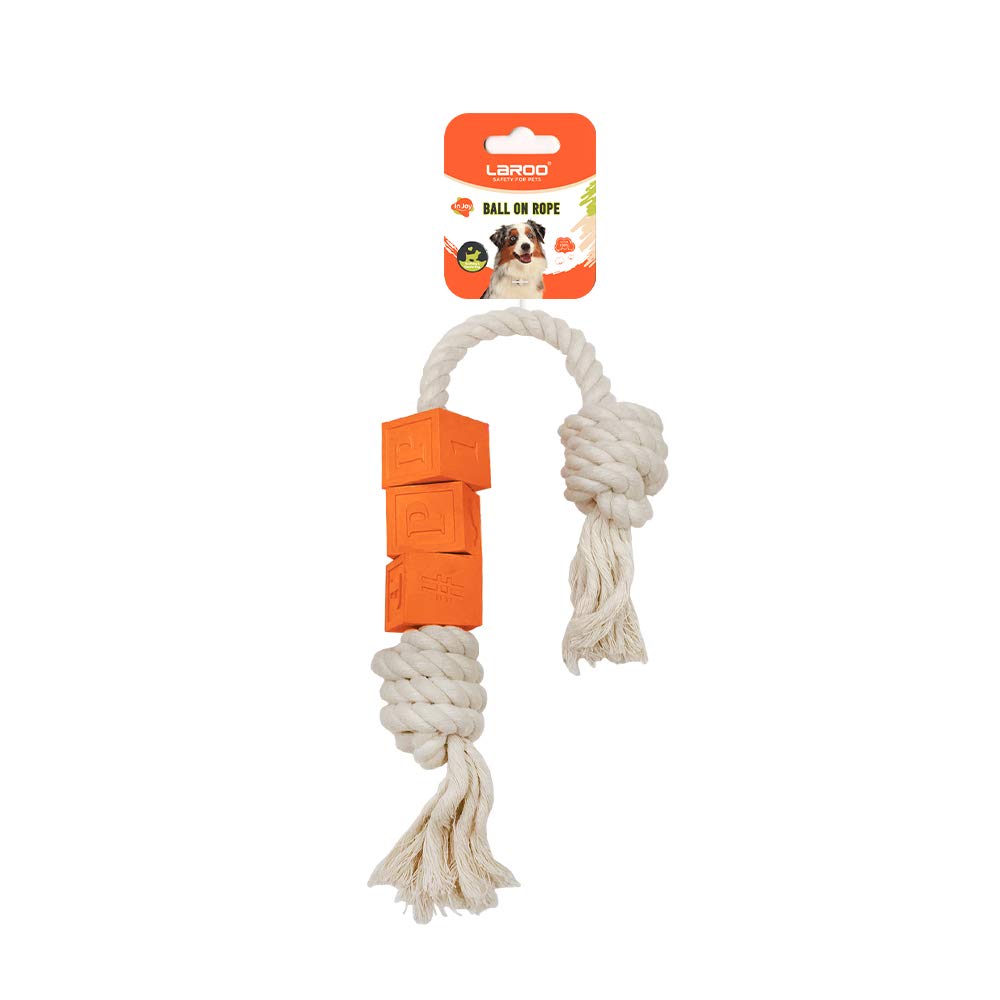 LaRoo Durable Dog Rope Toys for Tug of War & Interactive Play - Chew-Resistant Puppy Toys for Teething Small Dogs - Perfect for Indoor Playtime & Outdoor Training Sessions