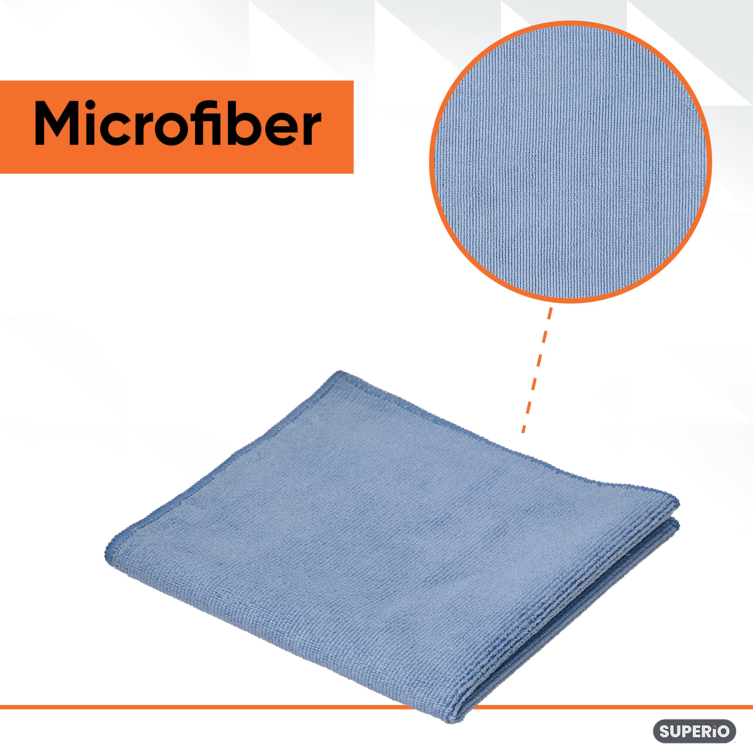 Premium Color-Coded Microfiber Cleaning Cloths - Ultra Soft, Durable & Multipurpose for Bathroom, Kitchen, Windows, Furniture & Electronics (Blue) | Perfect for Home Cleaning, Car Detailing & Office Maintenance