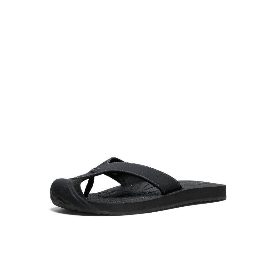 Men's Barbados Flip Flops - Comfortable Beach Sandals for Summer | Black/Steel Grey | Perfect for Pool, Vacation & Casual Wear