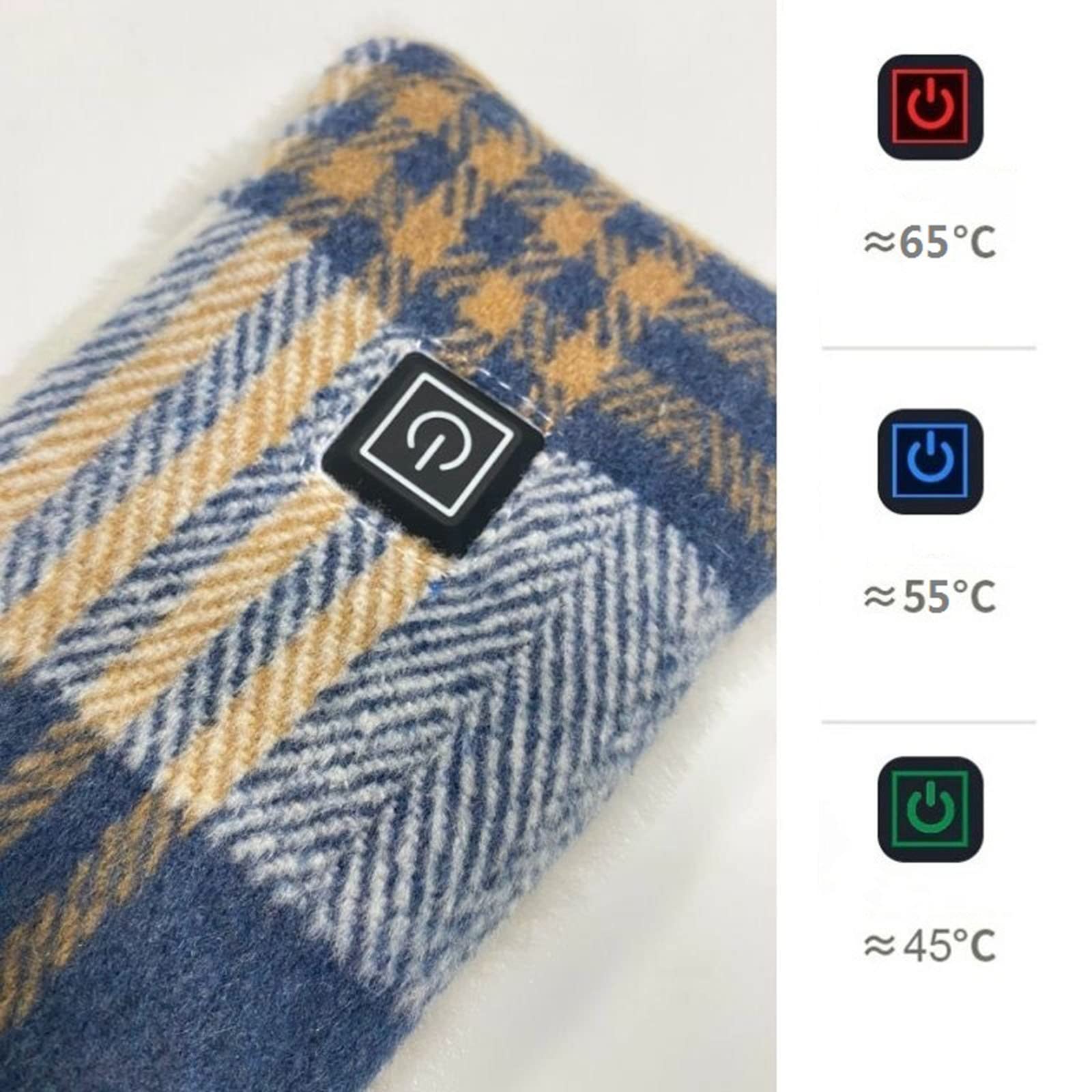 Oelaio Prime Smart USB Heating Scarf - Adjustable Neck & Shoulder Warmer for Men & Women - Perfect for Winter Outdoor Activities, Commuting & Travel