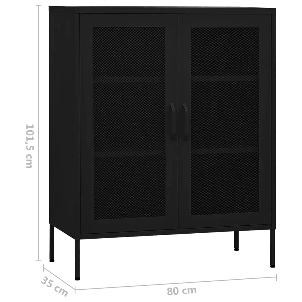 Black Steel Bookcase Storage Cabinet 31.5x13.8x40 Inches - Modern Storage Furniture for Bathroom, Kitchen, Living Room & Bedroom - Perfect for Organizing Books, Decor & Household Items