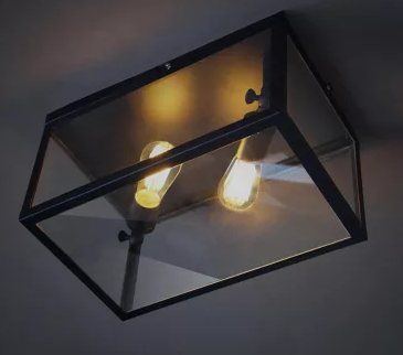 Vintage Columbus Retro Ceiling Light Fixture - Industrial Style Exposed Bulb Pendant Lighting for Dining Room, Bedroom & Living Room Decor