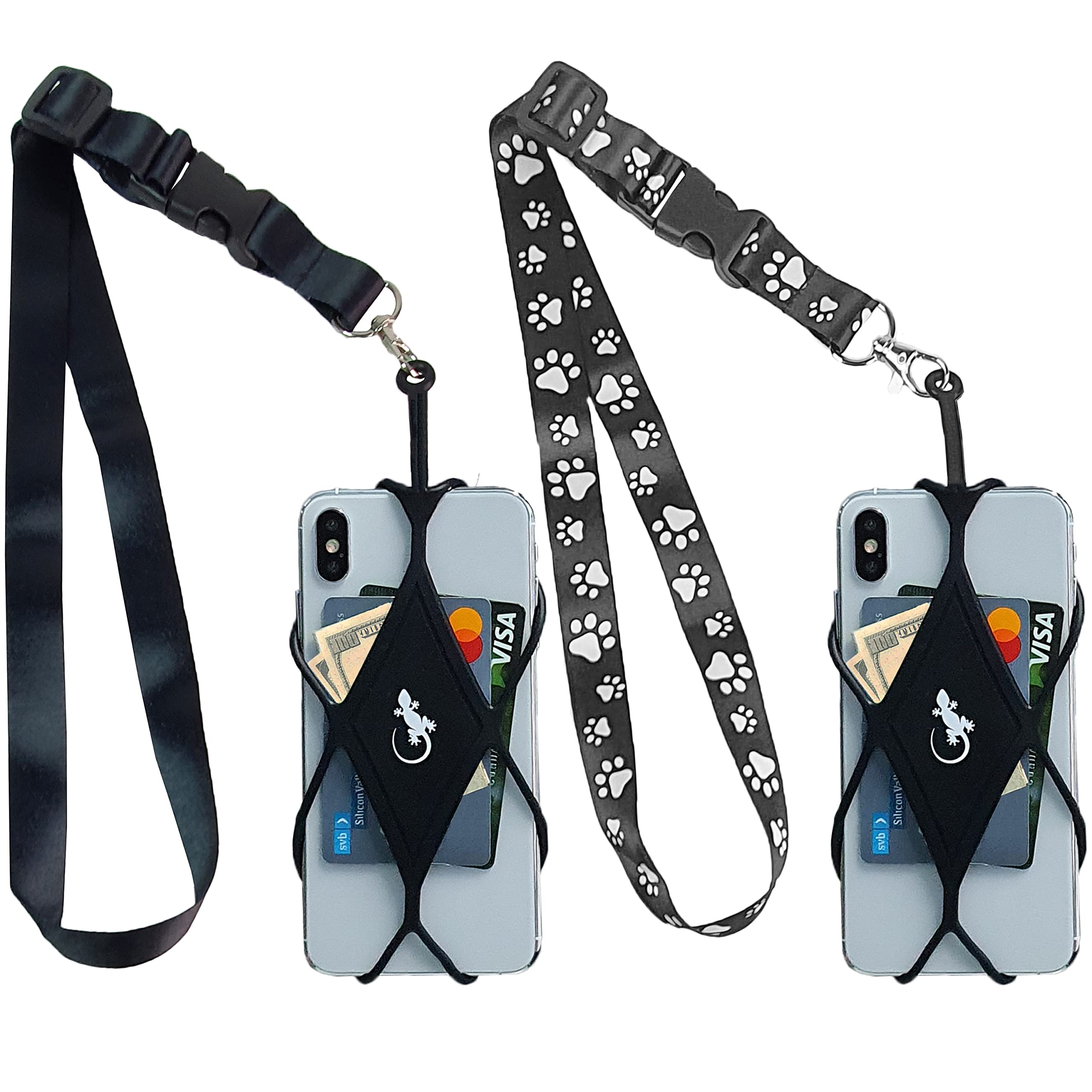 Universal Lanyard Phone Case Holder for Most Smartphones - Hands-Free Gecko Travel Tech for Walking, Hiking & Outdoor Activities