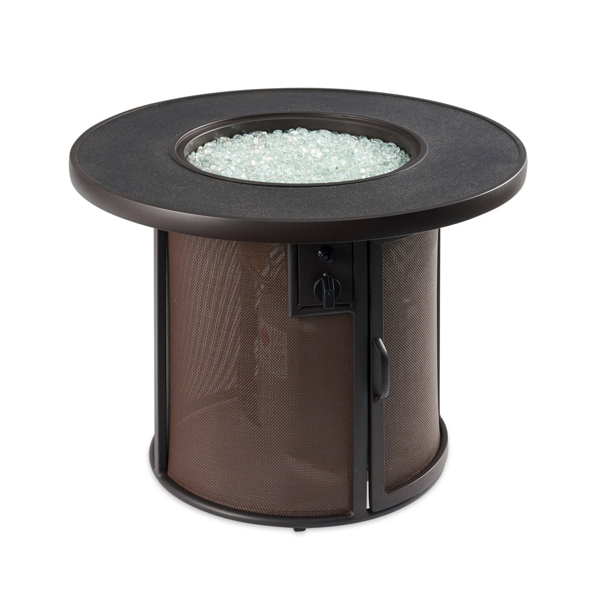 The Outdoor Greatroom Company Stonefire Round Gas Fire Pit Table - Outdoor Patio Heater for Backyard, Deck, and Garden Gatherings
