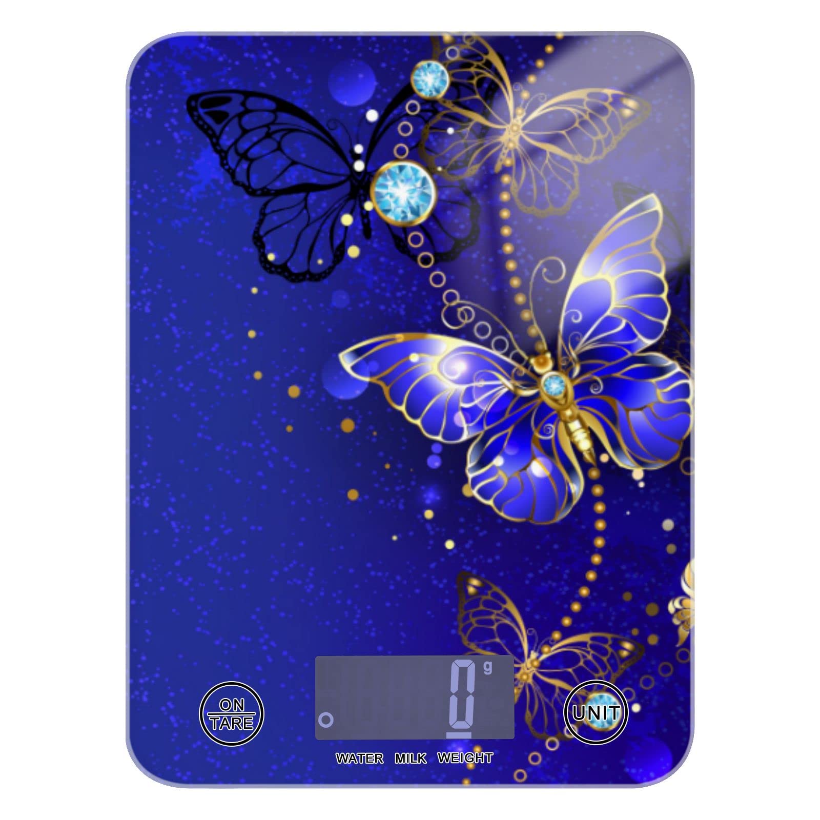 **Precision Digital Kitchen Scale - Jewelry & Butterfly Design, Waterproof, Measures in Ounces & Grams - Perfect for Cooking, Baking, Weight Loss & Jewelry Making**    *(Use Cases: Ideal for portion control, meal prep, baking recipes, jewelry crafting, and precise ingredient measurement.)*