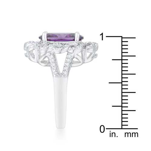 Natural Amethyst Oval Cut Classic Sterling Silver Ring for Women | Elegant Jewelry Gift for Birthday, Anniversary & Special Occasions