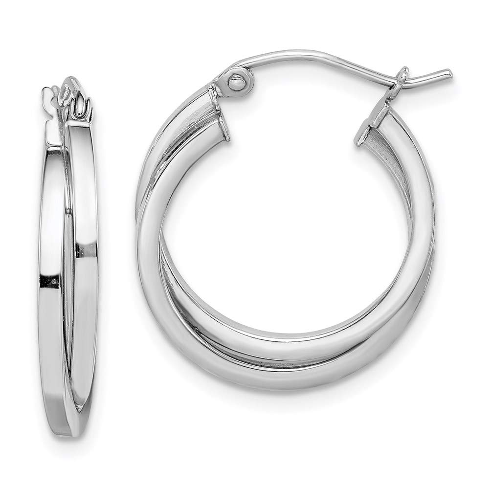 925 Sterling Silver Rhodium-Plated Hoop Earrings for Women - Hypoallergenic Fashion Jewelry Gift - Perfect for Parties, Weddings & Everyday Wear