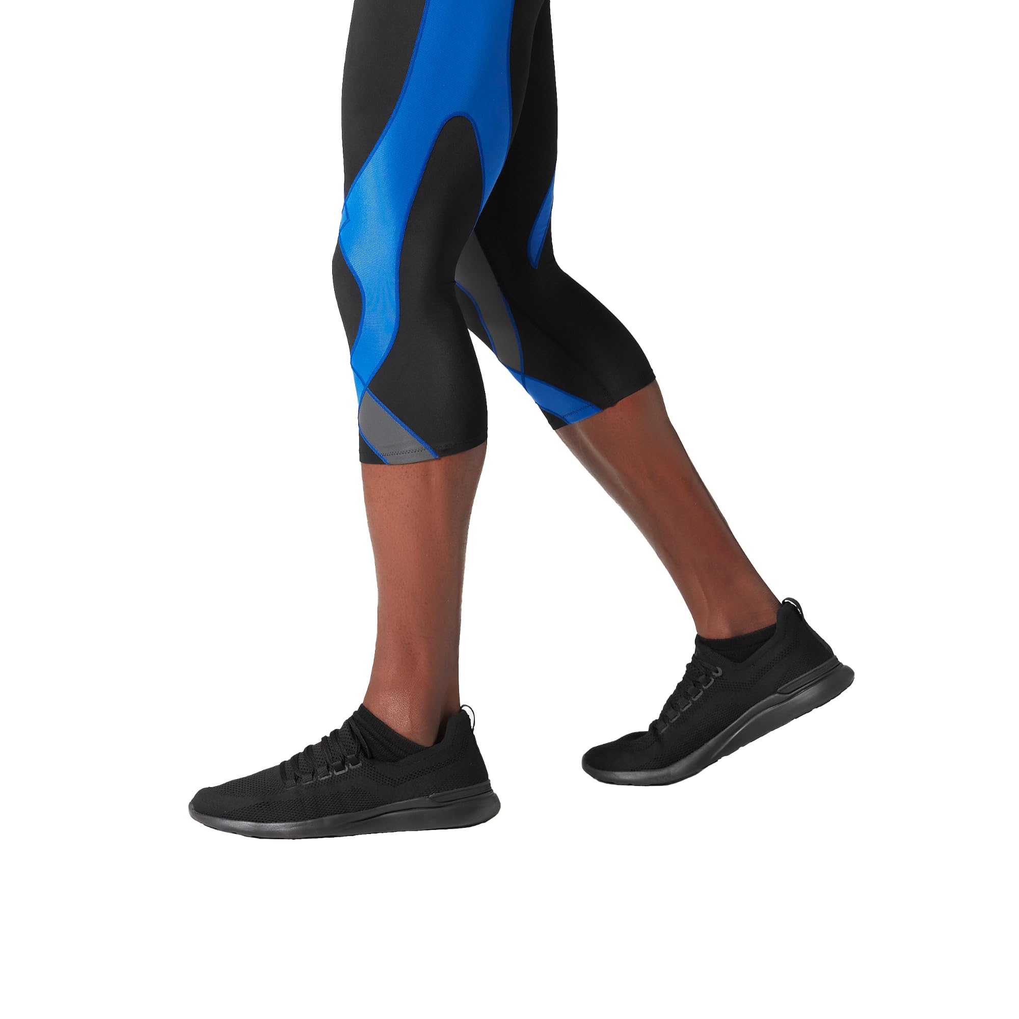CW-X Men's Stabilyx Joint Support 3/4 Compression Tight - Running & Recovery Capri Pants for Knee & Muscle Support | Ideal for Marathon Training, Gym Workouts & Post-Exercise Recovery