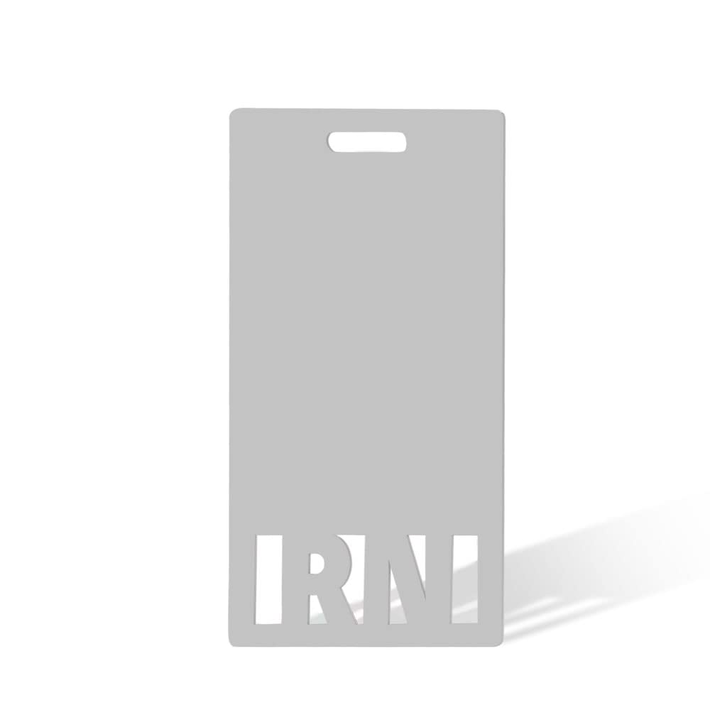 Vertical RN Work Badge Holder - Hospital ID Badge Clip for Registered Nurses - Perfect for Shift Work, Patient Care & Medical Professionals
