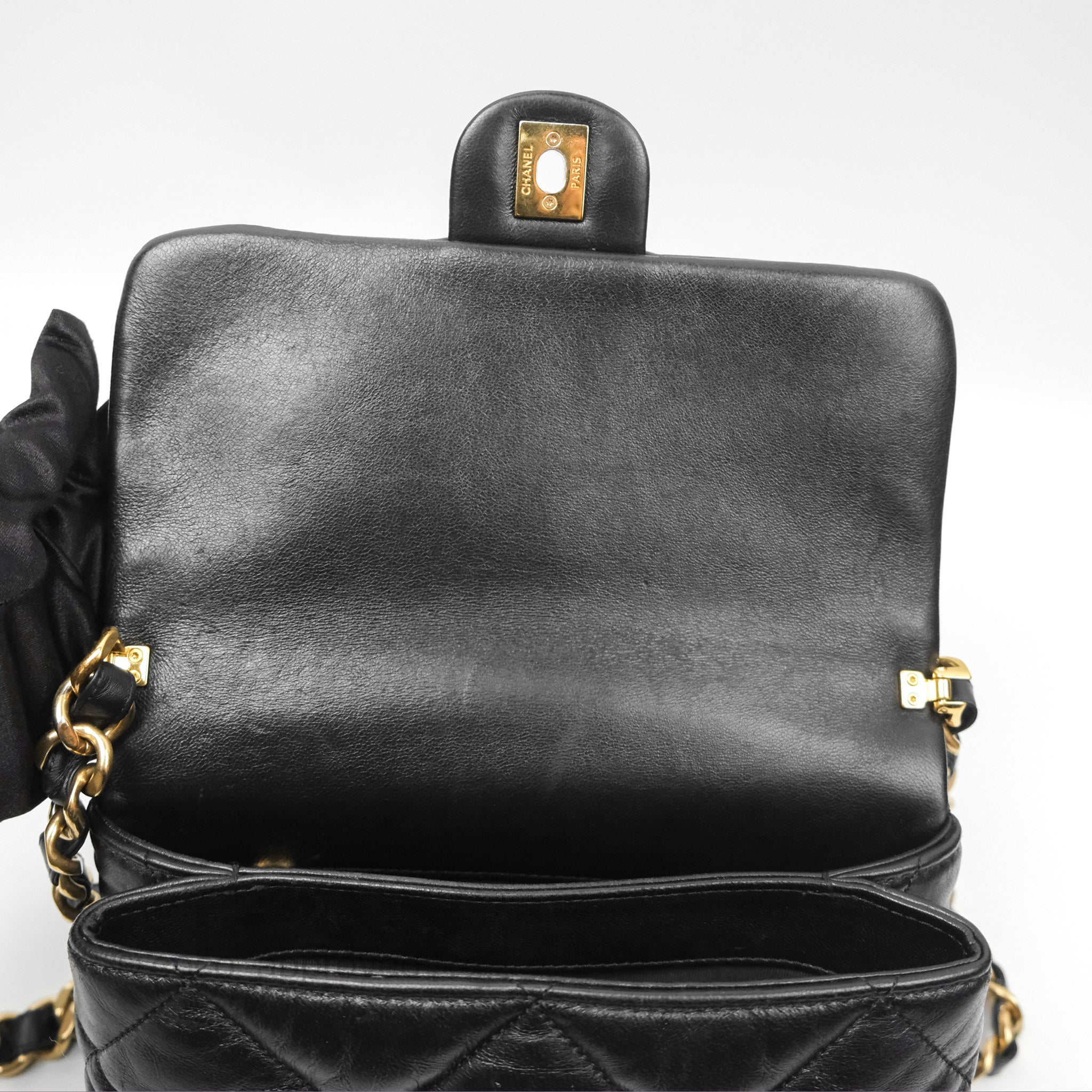 Chanel Classic Flap Bag with Chain Handle - Black Goatskin Leather & Gold Hardware | Luxury Shoulder Bag for Women, Perfect for Evening Events & Date Nights