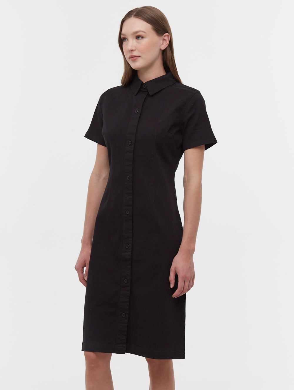Deana Women's Short Sleeve Shirt Dress - Casual Summer Flowy Tunic Dress with Pockets | Perfect for Beach, Office & Everyday Wear