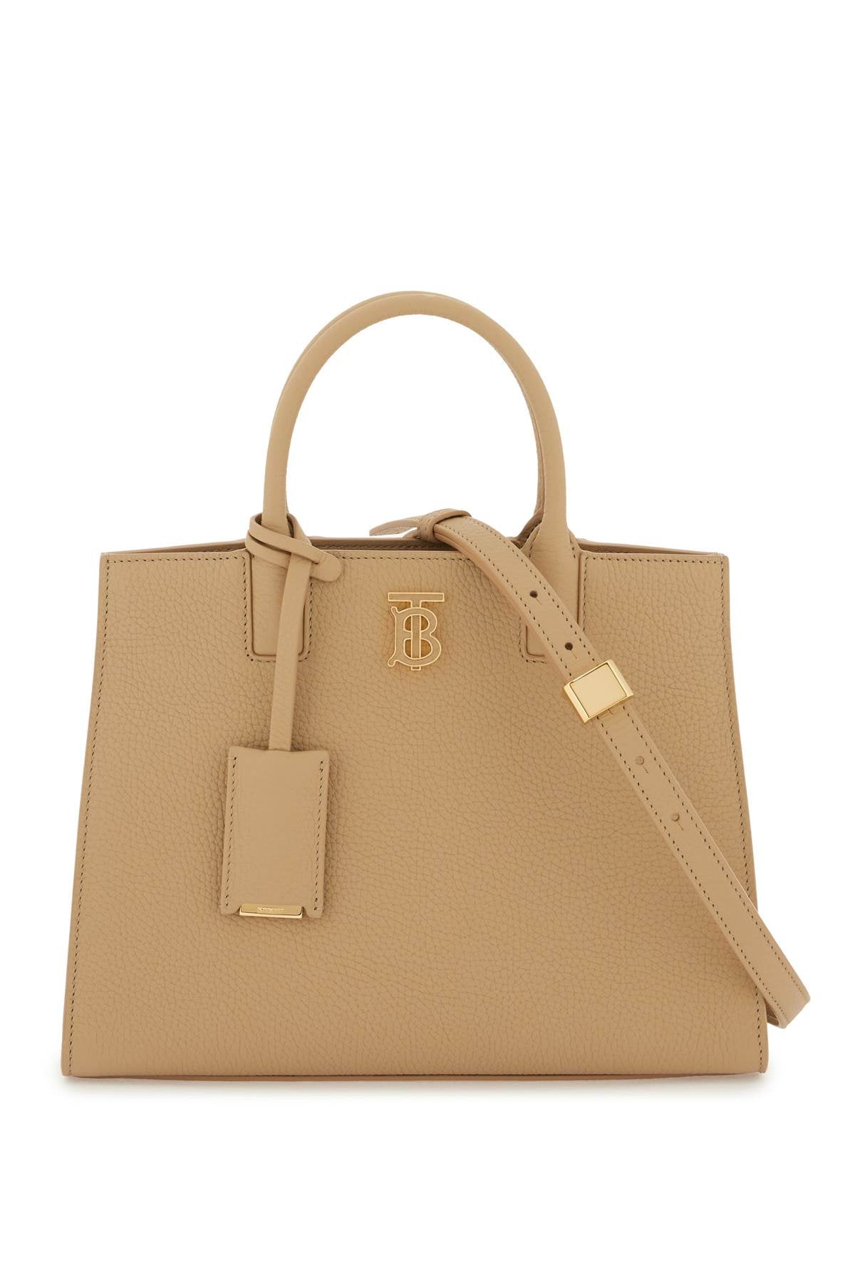 Burberry Frances Leather Handbag for Women - Luxury Designer Tote Bag with Adjustable Strap, Perfect for Work, Travel & Everyday Use