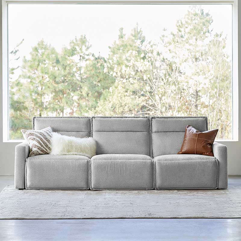 Essentia Power Reclining Corner Sofa - Easy Care Fabric Sectional Couch with USB Charging for Living Room, Home Theater & Family Room Comfort