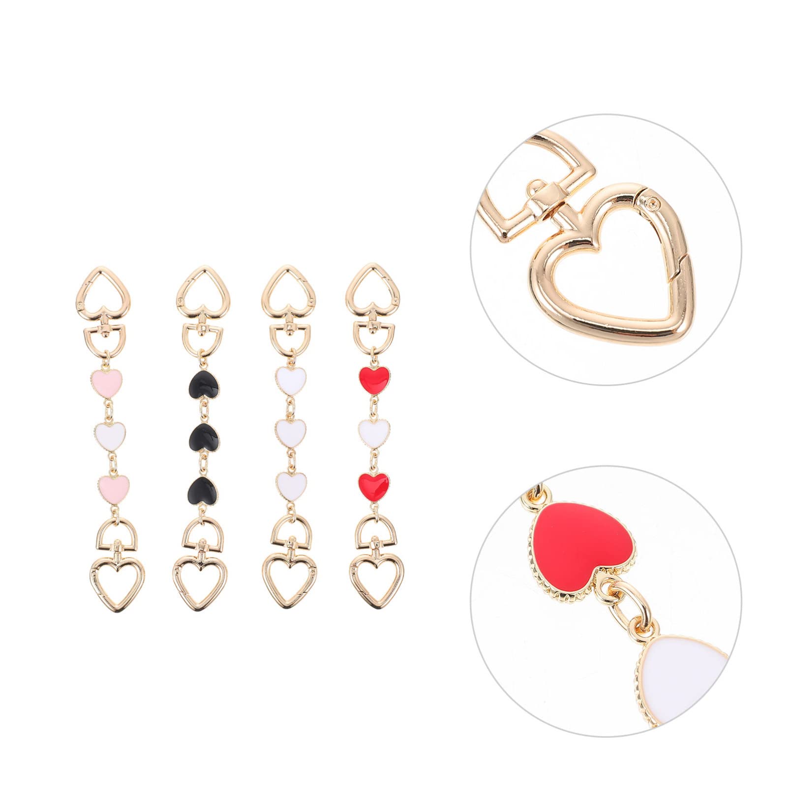 4PCS Gold Purse Extension Chain Strap - Adjustable Bag Handle Extender for Crossbody Bags, DIY Tote Handles, and Acrylic Purses - Durable Alloy Iron Chains for Stylish Accessories (Perfect for Evening Out, Shopping & Travel)
