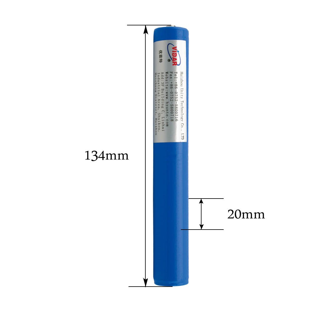 VIDAR Rechargeable 3.7V 5600mAh Lithium Ion Battery Pack - High Capacity Li-ion Battery for Electronics, Toys, LED Lights & Equipment - Power Your Devices Anywhere
