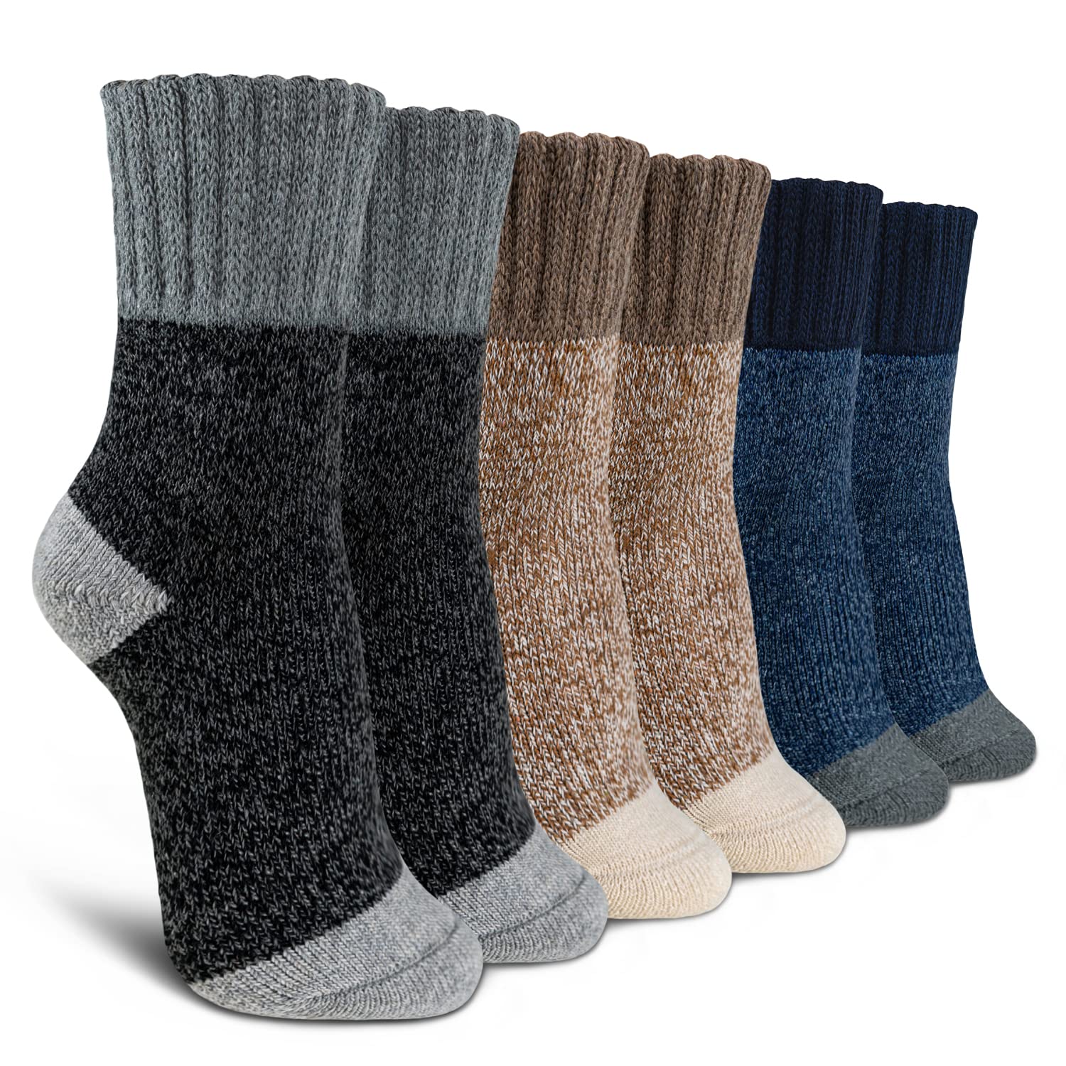 Women's Merino Wool Socks - Thick Warm Knit (2/3 Pack) for Hiking & Winter