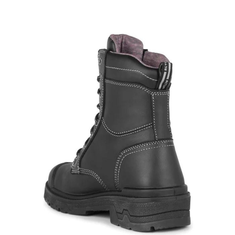 Acton Fierce Women's Size 8 Steel Toe Work Boots with Internal MET Guard - Safety Shoes for Construction, Warehouse & Industrial Work (Model 9304-11)