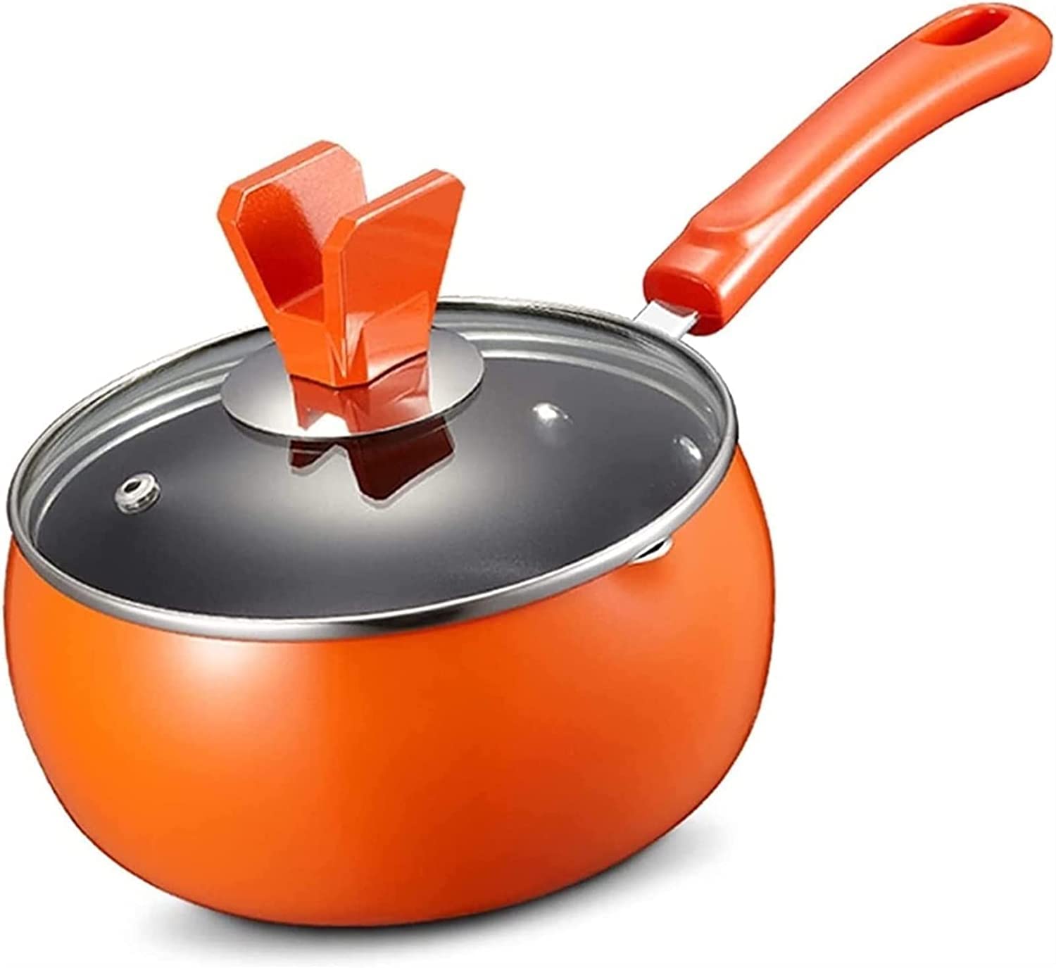 Non-Stick Wok Pan with Heat-Resistant Handle & Glass Lid - 12 Inch Deep Frying Pan for Stir Fry, Soup, Milk Boiling & Sauteing - Perfect for Asian Cooking, Home Kitchen & Restaurant Use