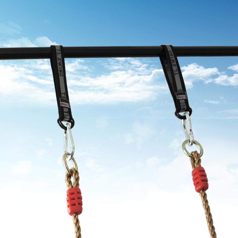 Tree Swing Straps - Heavy Duty 2-Piece Hanging Kit for Secure Branch Attachment | Durable Black Swing Straps for Backyard, Playground & Outdoor Fun