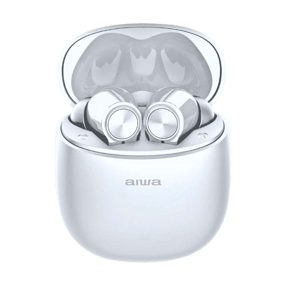 AIWA Wireless Bluetooth Earbuds with Gelstem Comfort - White Noise Cancelling In-Ear Headphones for Running, Workout & Commuting