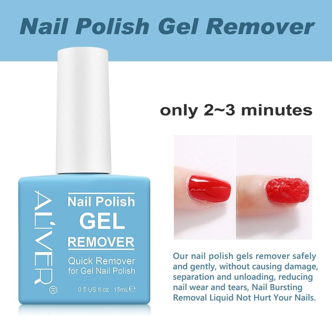 Professional Gel Nail Polish Remover (2PACK) - Fast Soak Off in 3-5 Minutes, No Foil/Wrapping Needed - 0.5 Fl Oz for Salon & Home Manicure - Perfect for DIY Nail Art & Gel Polish Removal