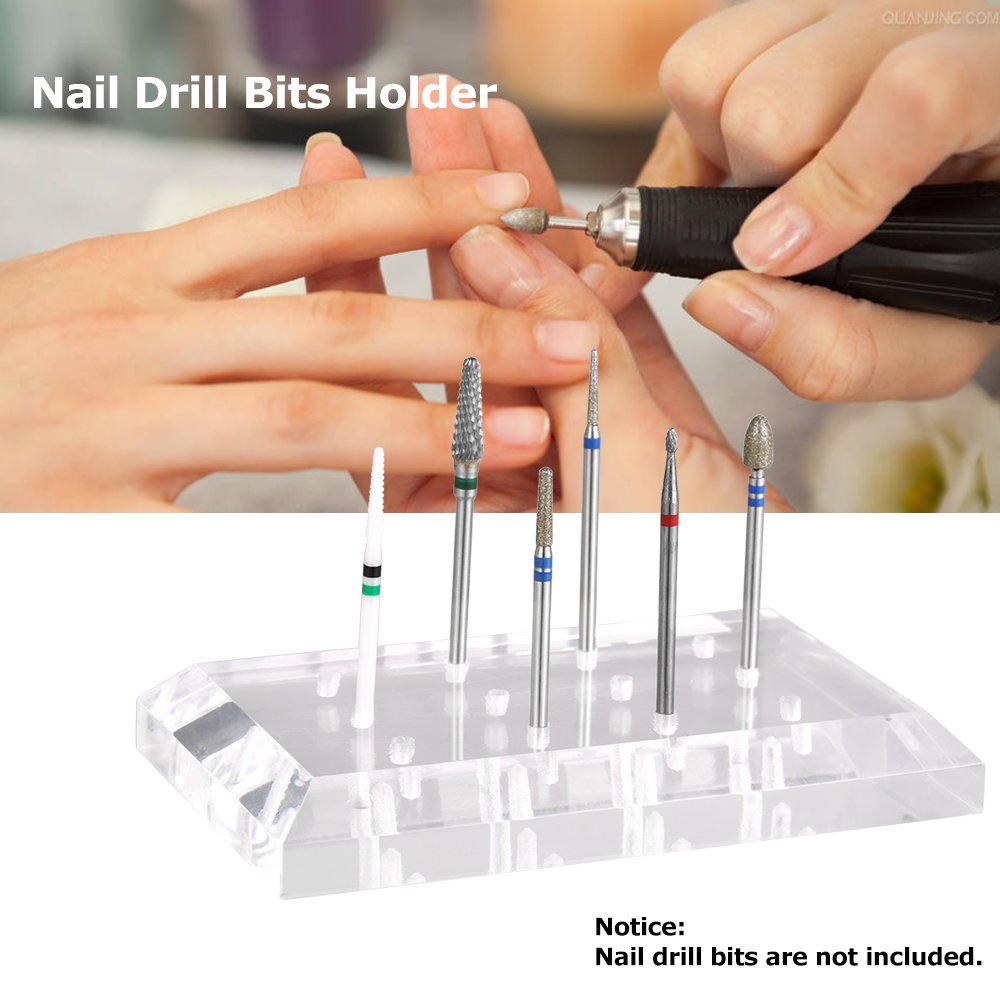 EXCLUZO Nail Drill Bits & Display Stand for Salon Nail Art
