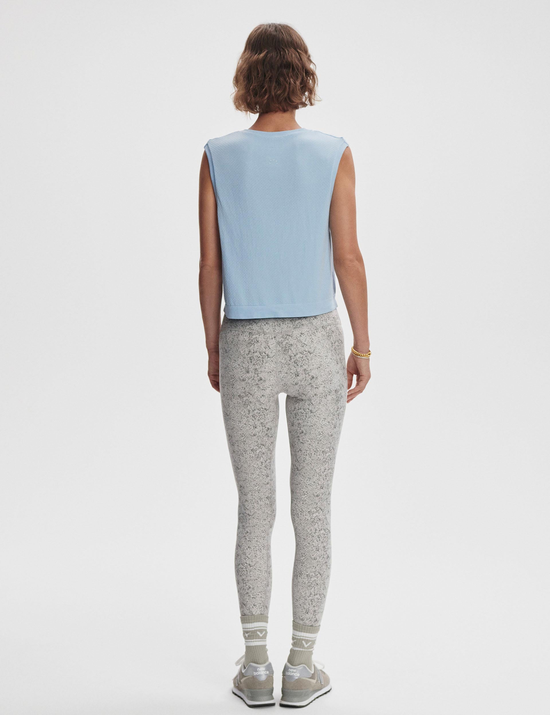 Page Seamless Crop Tank in Cashmere Blue - Soft Stretchy Yoga Top for Women | Perfect for Workouts, Lounge & Casual Wear